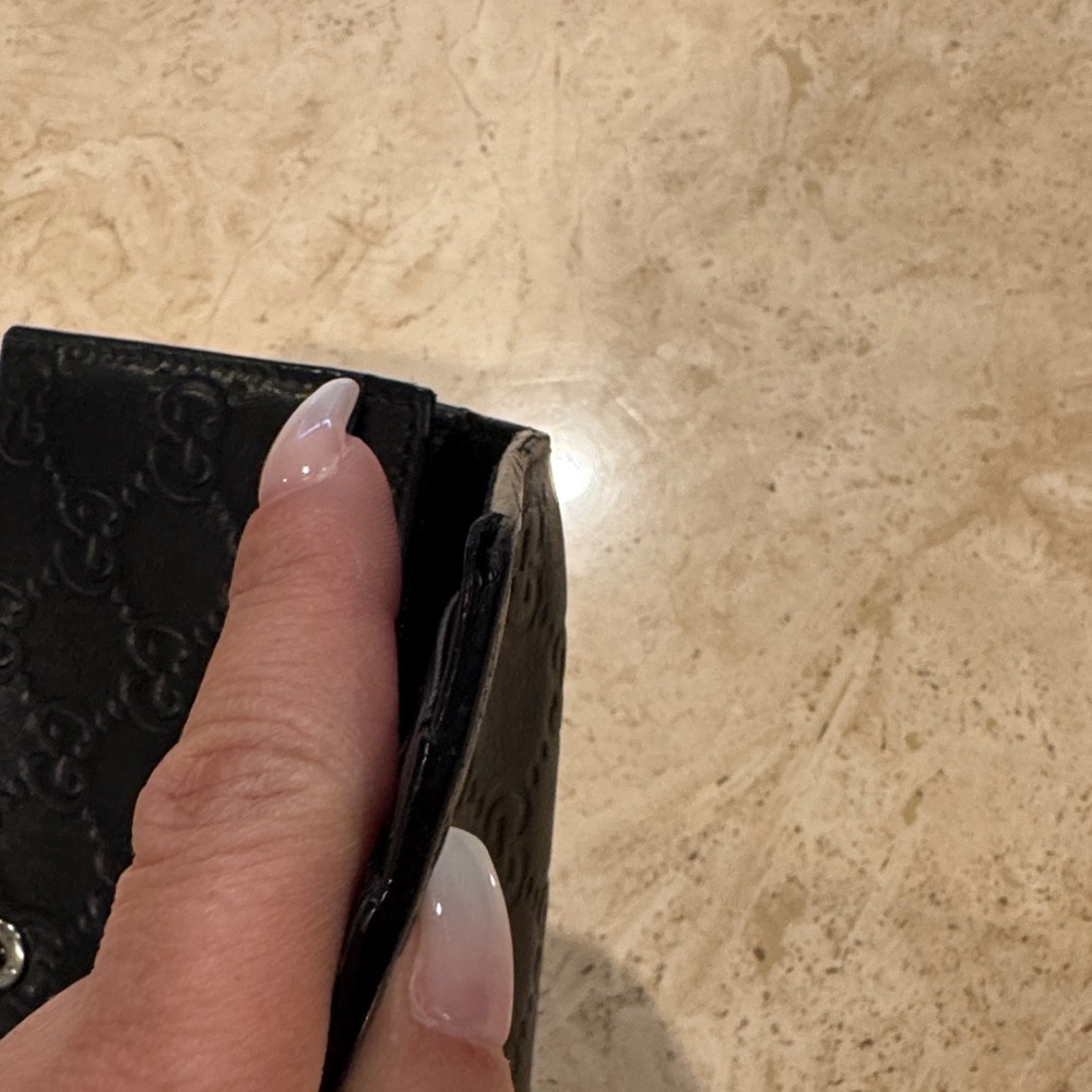 Gucci Black Embossed GG Leather Long Wallet - Picture 5 of 8